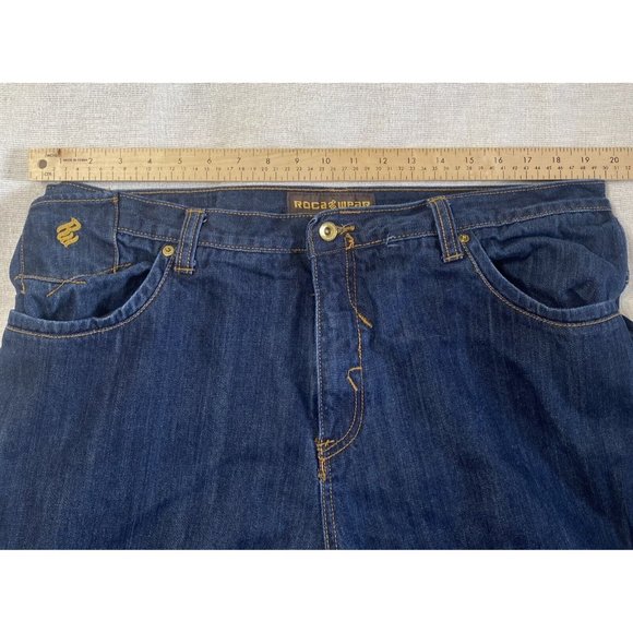Rocawear Jeans Mens 42 Blue Baggy Denim Hip Hop 90s Streetwear 40x31 - Picture 11 of 16